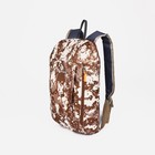 Рюкзак на молнии, цвет коричневый/пиксели - фото 319967492