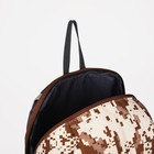 Рюкзак на молнии, цвет коричневый/пиксели - Фото 4