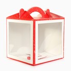 Коробка кондитерская с окном, сундук, «Чудо» 20 х 20 х 20 см, Новый год - Фото 4