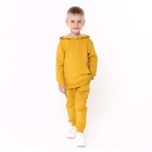 Комплект детский (толстовка, брюки), цвет горчичный, рост 104 см - фото 25277587
