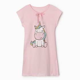 Сорочка для девочки "Зефирка", цвет розовый, рост 134 см