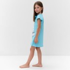 Сорочка для девочки "Зефирка", цвет бирюзовый, рост 128 см - Фото 3