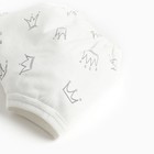 Комплект детский (майка, трусы на подгузник), цвет бежевый/корона, рост 68 см - фото 24387007