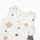 Комплект детский (майка, трусы на подгузник), цвет молочный/звезда, рост 74 см - фото 25277597