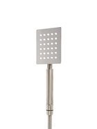 Смеситель для ванны ZEIN, квадрат, короткий излив, с душевым набором, нержавеющая сталь, сатин - Фото 11