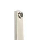 Смеситель для ванны ZEIN, квадрат, излив 35 см, с душевым набором, нержавеющая сталь, сатин - Фото 8