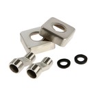 Смеситель для ванны ZEIN, квадрат, излив 35 см, с душевым набором, нержавеющая сталь, сатин - Фото 11