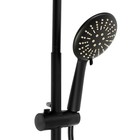 Душевая система ZEIN ZS-1BL, смеситель, тропическая и ручная лейка 3 режима, латунь, черная - Фото 8
