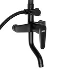 Душевая система ZEIN ZS-1BL, смеситель, тропическая и ручная лейка 3 режима, латунь, черная - Фото 9