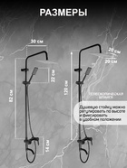 Душевая система ZEIN ZS-65BL, смеситель, троп. и ручная лейка квадрат, нерж. сталь, черный - Фото 6
