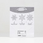 Пакет ламинированный "Снежинки" 11,5 х 14,5 х 6 см (комплект 12 шт) - фото 22783734