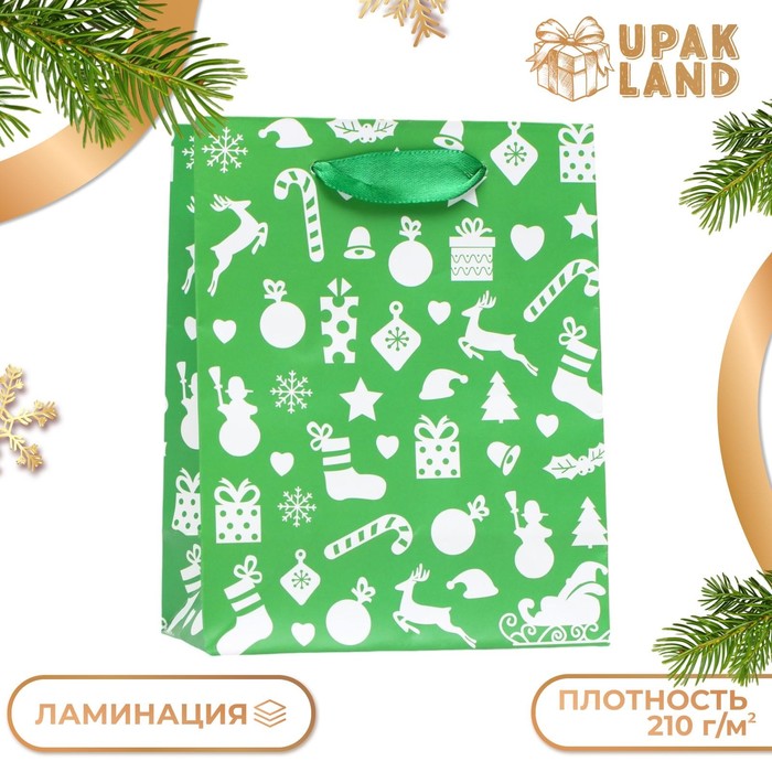 

Новый год. Пакет ламинированный "Праздник" 11,5 х 14,5 х 6 см