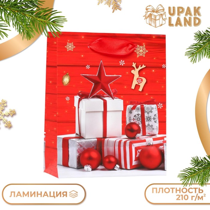 

Новый год. Пакет ламинированный "Новогоднее чудо" 11,5 х 14,5 х 6 см