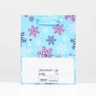 Пакет ламинированный "Разноцветные снежинки" 11,5 х 14,5 х 6 см (комплект 12 шт) - фото 22783795