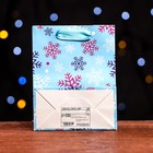 Пакет ламинированный "Разноцветные снежинки" 11,5 х 14,5 х 6 см (комплект 12 шт) - фото 22751858