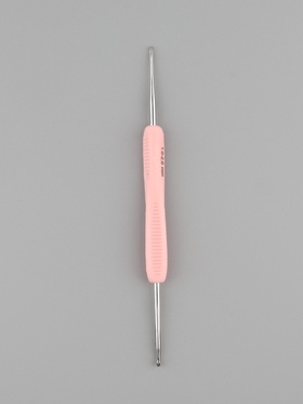 Крючок для вязания, двусторонний, d=1/2 мм, 13.5 см, розовый (комплект 2 шт)