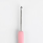 Крючок для вязания, двусторонний, d = 1/2 мм, 13,5 см, цвет розовый - Фото 3