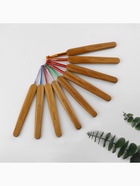 Набор крючков для вязания, с бамбуковыми ручками, d=2-6 мм, 13.5 см, 9 шт. - Фото 3