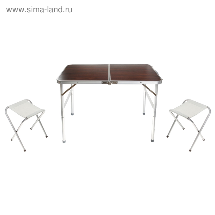 Набор туристический складной: стол, размер 90 х 60 х 70 см, 2 стула - Фото 1