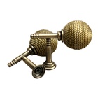 Держатель для штор CAPPIO KS100, однорожковый, цвет бронза, 2 шт. - фото 22711418