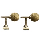 Держатель для штор CAPPIO KS100, однорожковый, цвет бронза, 2 шт. - фото 22711420