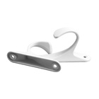 Крючок для штор CAPPIO KS101, однорожковый, цвет белый, 2 шт. 9645335