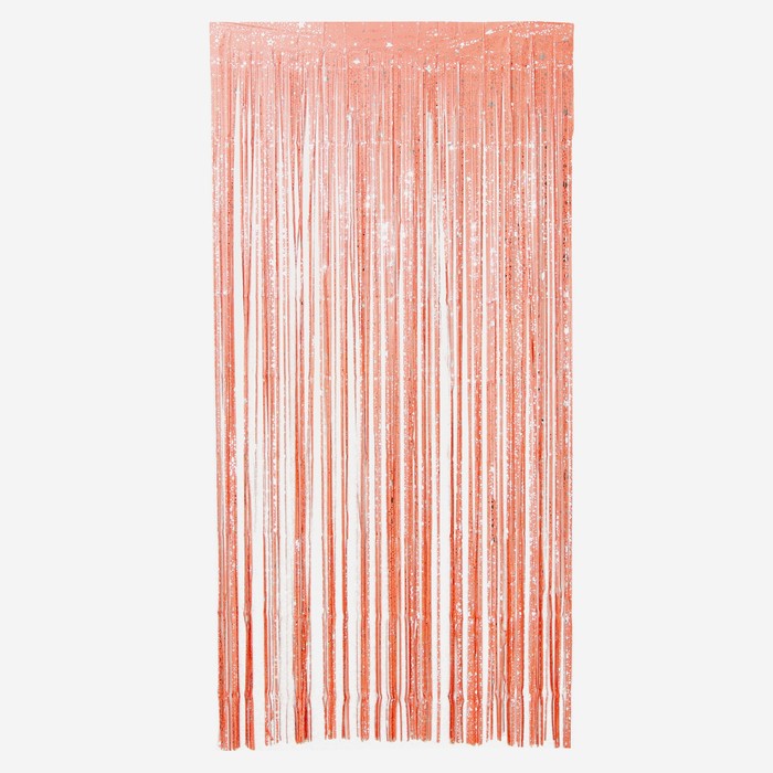 Праздничный занавес «Дождик» со звёздами, р. 200 х 100 см, розовый - Фото 1