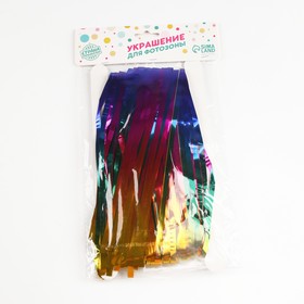 Занавес дождик для фотозоны, 200×100 см, радужный