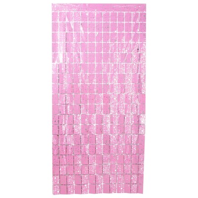 Праздничный занавес «Звёзды», р. 200 х 100 см, розовый