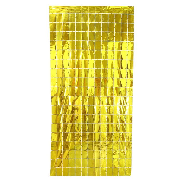 Праздничный занавес «Блеск», р. 200 х 100 см, цвет золотой - Фото 1