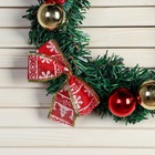 Венок новогодний d=22 см «Зимнее волшебство. Уютная сказка» с бантиками - Фото 3