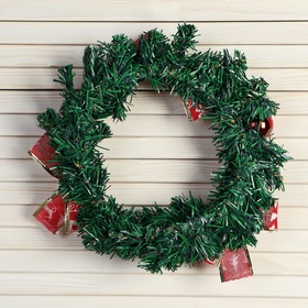 Венок новогодний d=22 см «Зимнее волшебство. Уютная сказка» с бантиками