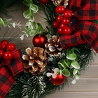 Венок новогодний d=26 см «Зимнее волшебство. Уютная сказка» - Фото 3