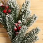 Венок новогодний d=33 см «Зимнее волшебство. Уютная сказка», в снегу, с ягодами - Фото 3