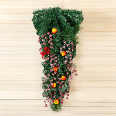 Искусственная ёлка настенная «Зимнее волшебство. Уютная сказка», 64 см, ПВХ ветки отгибаются