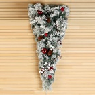 Искусственная ёлка настенная «Зимнее волшебство. Уютная сказка», заснеженная, 67 см, ПВХ ветки отгибаются - Фото 2