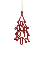 Ёлочные игрушки 2 шт. «Ёлочка люкс» 7×13 см, красный золото - фото 23558858