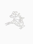 Ёлочные игрушки 2 шт. «Зимнее волшебство. Олень люкс» пластик, 11×11 см, белый - Фото 4