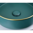 Донный клапан Bronze de Luxe 1001G, для раковины, керамика/латунь, зеленый - Фото 2