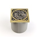 Насадка для трапа Bronze de Luxe "Дракон" 21986, d=100 мм, 100х100 мм, латунь, бронза - Фото 2
