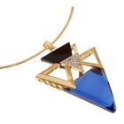 Кулон на гривне "Бермудский треугольник", цвет сине-черный в золоте, 30см - Фото 1