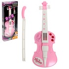 Игрушка музыкальная «Скрипка», световые и звуковые эффекты, цвет розовый - фото 301306525