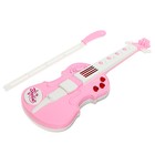 Игрушка музыкальная «Скрипка», световые и звуковые эффекты, цвет розовый - Фото 2