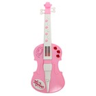 Игрушка музыкальная «Скрипка», световые и звуковые эффекты, цвет розовый - фото 7336350
