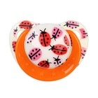 Соска - пустышка силиконовая ортодонтическая Крошка Я «Божья коровка», от 3 мес., оранжевый - Фото 2