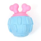 Игрушка для собак "Гиря", TPR, 11 см, голубая/розовая - фото 7296778