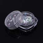 Пайетки для декора «Звёздная ночь», голографические, серебристый - Фото 6