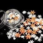 Пайетки для декора «Снежок», цвет серебристый, медный - Фото 3