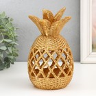 Сувенир полистоун  "Вязанный ананас" золото 10,5х10,5х18 см - фото 7296801