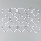 Основа для творчества и декора «Сердце», набор 15 шт., размер 1 шт. — 10×10×0.53 см - Фото 2